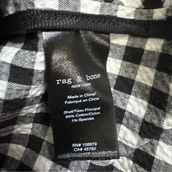 Rag and Bone Cotton Ames gingham Black and White Blazer NEW - Picture 9 of 12